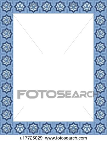 Clip Art - Blue Star Border. Fotosearch