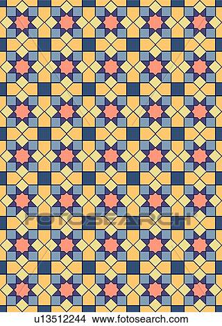 Blue, Yellow and Pink Quilt Background Pattern View Large Clip Art Graphic Clipart - Blue, Yellow and Pink Quilt Background Pattern. Fotosearch