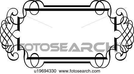 Clipart - Bold Calligraphic Design. Fotosearch