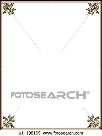 Border with Decorative Corners View Large Clip Art Graphic Clip Art - Border with Decorative Corners. Fotosearch