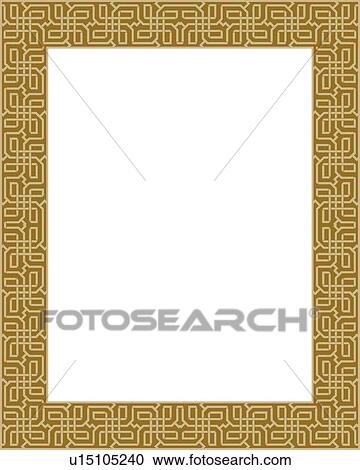 Brown and Gold Border View Large Clip Art Graphic Clipart - Brown and Gold Border. Fotosearch