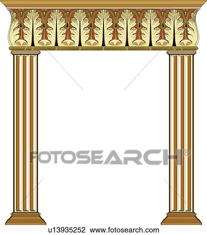 Brown and Gold Columns View Large Clip Art Graphic Clipart - Brown and Gold Columns. Fotosearch