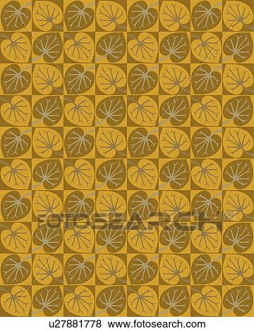 Brown and Gold Leaf Background Pattern View Large Clip Art Graphic Clip Art - Brown and Gold Leaf Background Pattern. Fotosearch