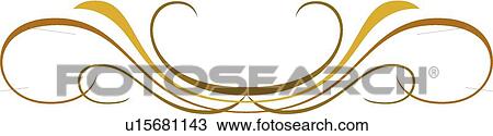 Brown and Gold Line Header View Large Clip Art Graphic Clipart - Brown and Gold Line Header. Fotosearch