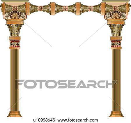Brown and Gold Pillars View Large Clip Art Graphic Clip Art - Brown and Gold Pillars. Fotosearch