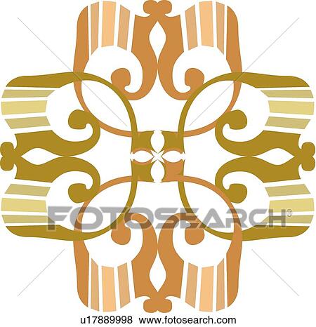 Clip Art - Brown and green design . Fotosearch