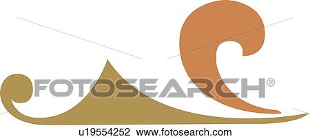 Brown and green feather illustration View Large Clip Art Graphic Clipart - Brown and green feather illustration. Fotosearch