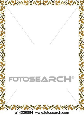 Brown and Green Leaf Border View Large Clip Art Graphic Clipart - Brown and Green Leaf Border. Fotosearch