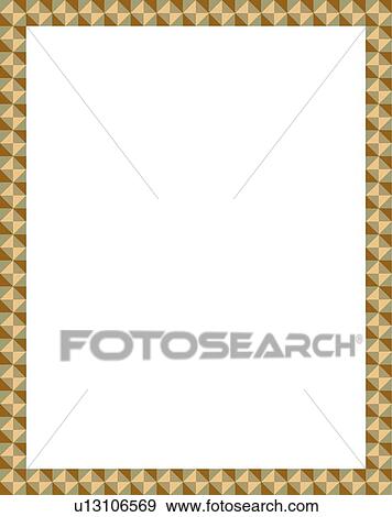 Clip Art - Brown and Green Thin Border. Fotosearch