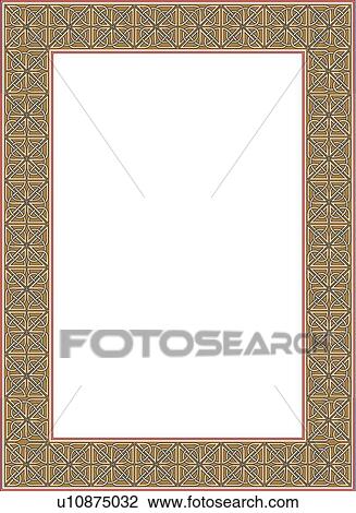 Brown and Grey Celtic Border View Large Clip Art Graphic Clipart - Brown and Grey Celtic Border. Fotosearch