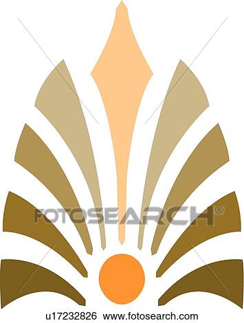 Clip Art - Brown and orange design . Fotosearch
