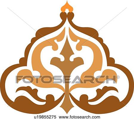 Brown and orange design View Large Clip Art Graphic Clipart - Brown and orange design . Fotosearch