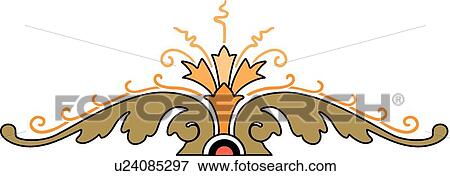 Brown and Orange Design Ornament View Large Clip Art Graphic Clip Art - Brown and Orange Design Ornament. Fotosearch