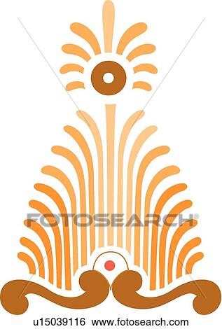 Brown and orange design with circles View Large Clip Art Graphic Clip Art - Brown and orange design with circles . Fotosearch