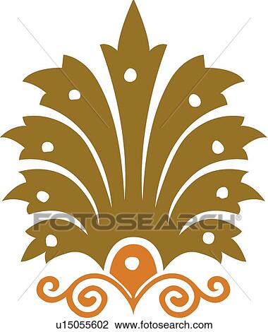 Brown and orange design with circles View Large Clip Art Graphic Clipart - Brown and orange design with circles . Fotosearch