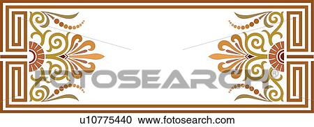 Brown and orange fancy banner View Large Clip Art Graphic Clipart - Brown and orange fancy banner. Fotosearch