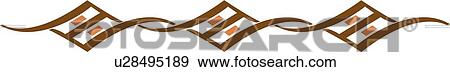 Brown and Orange Printer Ornament View Large Clip Art Graphic Clip Art - Brown and Orange Printer Ornament. Fotosearch
