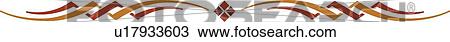 Clipart - Brown and Orange Printer Ornament. Fotosearch