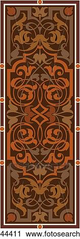 Clipart - Brown and orange rectangle Design Ornament. Fotosearch