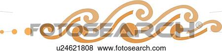 Brown and orange swirl design View Large Clip Art Graphic Clip Art - Brown and orange swirl design . Fotosearch