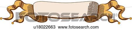 Clipart - Brown and tan banner. Fotosearch