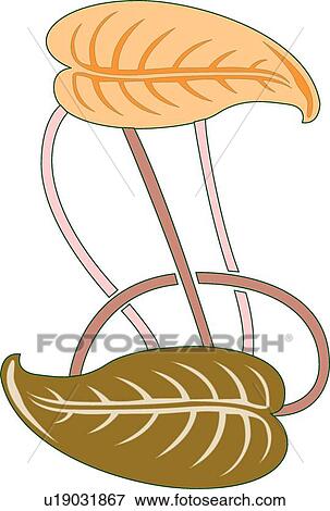 Brown and tan leaves Design Ornament View Large Clip Art Graphic Clip Art - Brown and tan leaves Design Ornament. Fotosearch