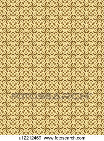 Clip Art - Brown and Tan Squiggly Line Background Pattern. Fotosearch