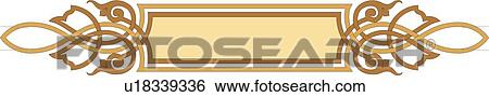 Brown and Tan Swirled Banner View Large Clip Art Graphic Clip Art - Brown and Tan Swirled Banner. Fotosearch