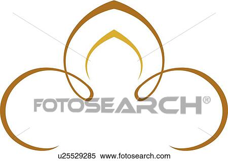 Clipart - Brown arch and loops. Fotosearch