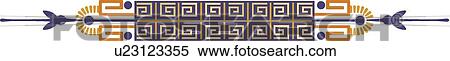 Clipart - Brown Aztec Design Ornament. Fotosearch
