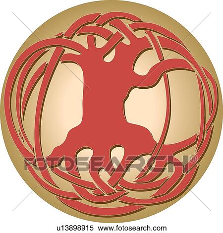 Brown Circle with Red Curved Lines View Large Clip Art Graphic Clipart - Brown Circle with Red Curved Lines . Fotosearch
