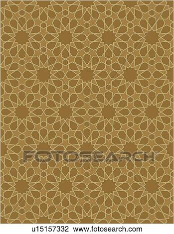 Clipart - Brown cream star background pattern. Fotosearch