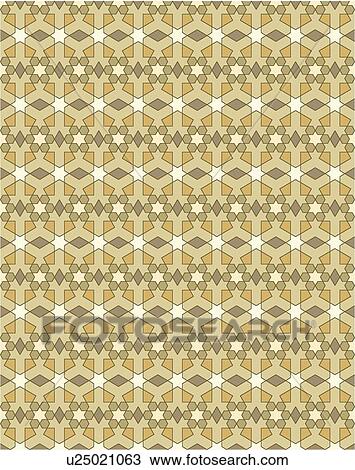 Clipart - Brown cream star diamond background pattern. Fotosearch