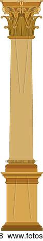 Brown Decorative Column View Large Clip Art Graphic Clip Art - Brown Decorative Column. Fotosearch