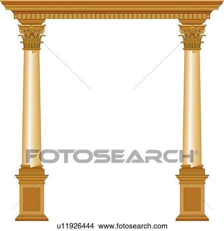 Brown Decorative Columns Design Ornament View Large Clip Art Graphic Clipart - Brown Decorative Columns Design Ornament. Fotosearch