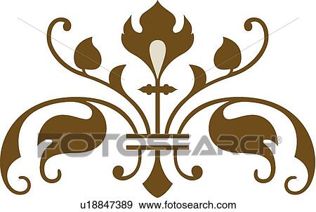 Brown design View Large Clip Art Graphic Clip Art - Brown design . Fotosearch