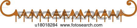Clipart - Brown Design Ornament. Fotosearch