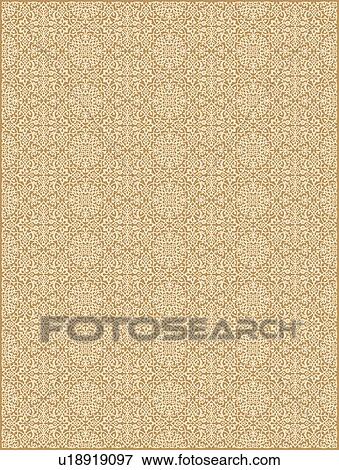 Clip Art - Brown Elegant Background Pattern. Fotosearch