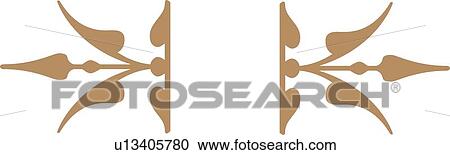 Brown fancy copy space header View Large Clip Art Graphic Clipart - Brown fancy copy space header . Fotosearch