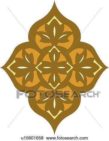 Brown fancy design View Large Clip Art Graphic Clip Art - Brown fancy design . Fotosearch