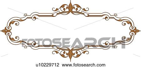 Brown fancy frame View Large Clip Art Graphic Clipart - Brown fancy frame. Fotosearch