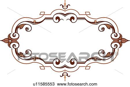 Brown fancy frame View Large Clip Art Graphic Clipart - Brown fancy frame. Fotosearch