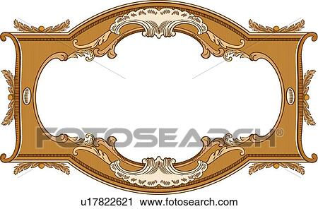Brown Fancy Frame View Large Clip Art Graphic Clipart - Brown Fancy Frame. Fotosearch