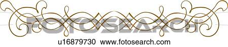 Brown fancy header View Large Clip Art Graphic Clipart - Brown fancy header . Fotosearch