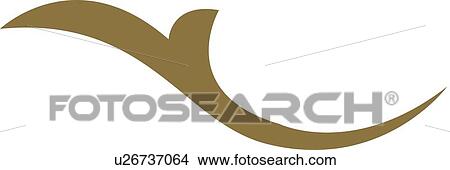Clipart - Brown fancy line. Fotosearch