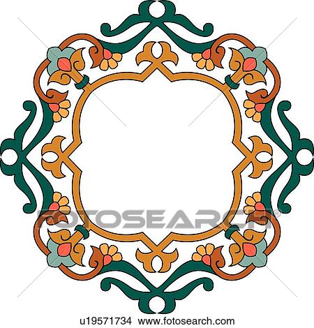 Brown floral frame with copy space View Large Clip Art Graphic Clipart - Brown floral frame with copy space. Fotosearch