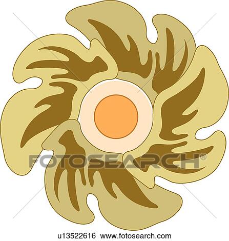 Clip Art - Brown flower . Fotosearch