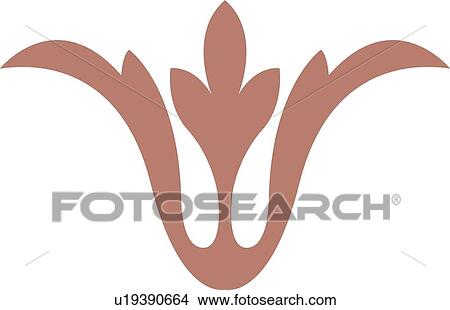Clipart - Brown flower. Fotosearch