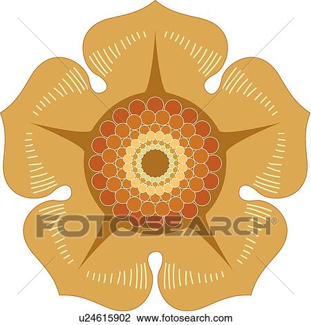 Brown flower with circle View Large Clip Art Graphic Clipart - Brown flower with circle . Fotosearch
