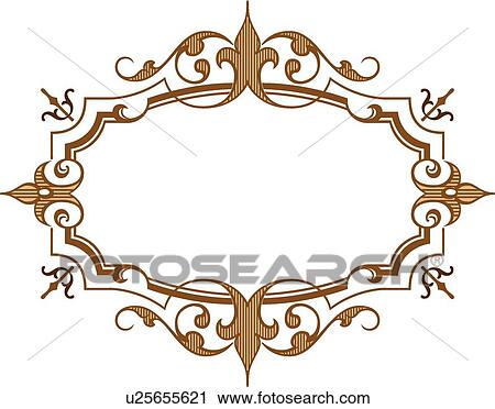 Clipart - Brown frame. Fotosearch